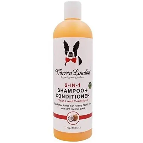 Warren London 2in1 Pet Shampoo Plus Conditioner with Vitamin E & Shea Butter - 17oz & 1 Gallon Sizes - Made in USA Warren London 2in1 Pet Shampoo Plus Conditioner with Vitamin E & Shea Butter - 17oz & 1 Gallon Sizes - Made in USA