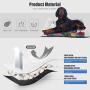 DayDayFun Cartoon Pet Mat for Crate Image of Big Gorilla Like as Professional Athlete Bodybuilding Gym Animal Pet Mats for Food and Water Black White Grey