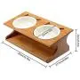 LOVEPET Solid Bamboo Elevated Pet Dining Table Pet Feeder Bowl for Small Dogs and Cats Raised Stand with Two Bowls LOVEPET Solid Bamboo Elevated Pet Dining Table Pet Feeder Bowl for Small Dogs and Cats Raised Stand with Two Bowls