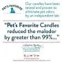 Pets Favorite - Tested & Proven - Odor Eliminating Candle, Pet-Friendly Scented Candle, in 4 Great Fragrances – 70-Hour Burn Time, Cotton Wick