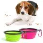 Clan_X Collapsible Dog Travel Bowls - 2 PCS Portable Silicone Pet Bowls with Carabiner, Foldable Bowl Dish for Hiking Camping Walking Dog Cat Food Water Feeding Bowls Clan_X Collapsible Dog Travel Bowls - 2 PCS Portable Silicone Pet Bowls with Carabiner, Foldable Bowl Dish for Hiking Camping Walking Dog Cat Food Water Feeding Bowls