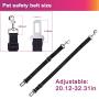 GTOTd Pet Dog Cat Car Seat Belt Safety Adjustable Leads Vehicle Seatbelt Harness ( and 2 Packs Collapsible Dog Bowl ).Portable Travel Pet Set