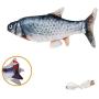YXiang Electric Fish Plush Toy cat Flapping Fish Funny cat pet Toy net red Fish Jumping Fish Gift (Grass carp)