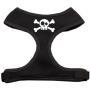 Mirage Pet Products Skull Crossbones Screen Print Soft Mesh Dog Harnesses, Large, Black