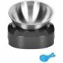 Luck Dawn Elevated Dog Cat Bowls, 0/15° Tilted Raised Stainless Steel Cat Food and Water Bowls, Non-Slip Stress Free Pet Feeding Bowls for Cat and Small Dogs Luck Dawn Elevated Dog Cat Bowls, 0/15° Tilted Raised Stainless Steel Cat Food and Water Bowls, Non-Slip Stress Free Pet Feeding Bowls for Cat and Small Dogs