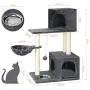 BTY Cat Tree, Small Cat Trees and Towers Multi-Level Cat Scratching Post Tree Stand House Cat Activity Center with Feed Bowl, Bells, House Cave for Cats & Kittens BTY Cat Tree, Small Cat Trees and Towers Multi-Level Cat Scratching Post Tree Stand House Cat Activity Center with Feed Bowl, Bells, House Cave for Cats & Kittens