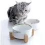 Cat Ceramic Bowl Pet Solid Wooden Frame Cat Drink Water Bowl Dog Food Basin Dog Bowl Ragdoll Food Bowl Cat Supplies (Pink) Cat Ceramic Bowl Pet Solid Wooden Frame Cat Drink Water Bowl Dog Food Basin Dog Bowl Ragdoll Food Bowl Cat Supplies (Pink)