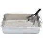 Scoop Monster Silver Cat Litter Scooper with Easy Grip Soft Foam Ergo Short Sturdy Handle and Super Large Non-Stick Deep Shovel for Fast Sifting – Suitable for Sore Hands Too