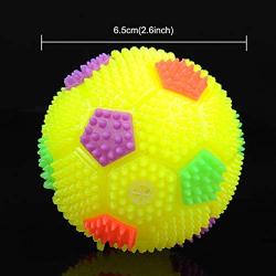 Pet Toys DAOADA Dog Toy Balls for Pets Color Pet Flashing Ball Glowing Elastic Ball Dog Toy Ball Rubber Acoustic Mimo Bite Toys, Small Size,Random Color Shape Delivery in New 2020