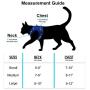 Downtown Pet Supply Cat Vest Harness and Leash Combo with Added Safety Features to Make it Escape Proof for Small, Medium, Large Cats and Small Dogs/Puppy (Available in Blue and Black)