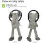 Newthinking 3 Pack Squeaky Dog Toys Set, Interactive Dog Chew Toys with Cotton Rope, Stuffed and Plush Chew Toys for Puppy Small Medium Dogs Aggressive Chewers