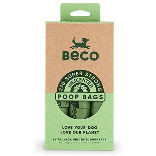 beco Bags - Value Pack - 270 Large Unscented Poop Bags for Dogs - Eco-Conscious