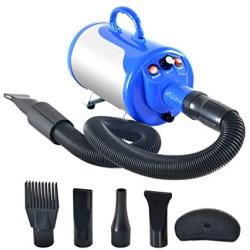 SHELANDY 3.2HP Stepless Adjustable Speed Pet Hair Force Dryer Dog Grooming Blower with Heater