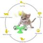 Buyter 3-in-1 Interactive Windmill Cat Toy, Wand Teaser, Treat Dispenser and Ball & Feather Pet Treat Ball with Cat Stick