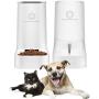 Automatic Pet Cat Dog Food Water Dispenser and Feeder in Set 3.8L, Gravity Waterer Food Bowl Water Drinking Fountain Self-Dispensing for Small Medium Pets Cats Dogs Puppy Kitten