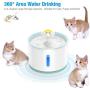 isYoung LED Pet Fountain, LED 81oz/2.4L Automatic Cat Fountain Dog Water Dispenser for Cats, Dogs