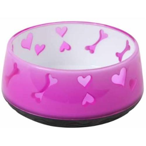 Dogit Dog Food and Water Bowl, BPA-Free Dog Dish, Non-Skid Dog Bowl, Pink, 90411