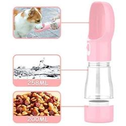 madeking Dog Water Bottle Portable Pet Water Bottle Leak Proof Dog Water Dispenser and Food, Lightweight Dog Travel Water Bottle Bowl for Walking and Trave