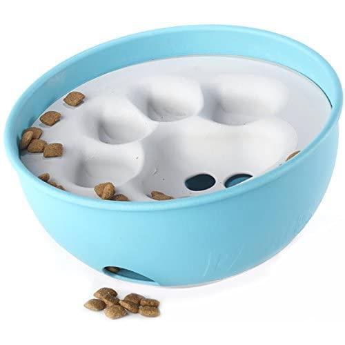 PAW5 Rock N Bowl Puzzle Feeder Dog Bowl - Fun Interactive Enrichment Dog Dish - Slow Feeder for Dogs - Stops Bloating - BPA and Phthalate-Free Plastic Made in The USA