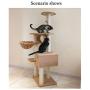 Cat Trees Cat Climbing Frame Tower Comfortable Pet Activity Centre Scratching Post with Hammock Run-anmy0716