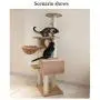 Cat Trees Cat Climbing Frame Tower Comfortable Pet Activity Centre Scratching Post with Hammock Run-anmy0716 Cat Trees Cat Climbing Frame Tower Comfortable Pet Activity Centre Scratching Post with Hammock Run-anmy0716