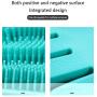 Plieren Floating Hair Brush for Cats and Dogs pet Grooming Gloves, Gentle dusting Brush Gloves (with self-Cleaning Brush), efficient pet Hair Removal Massage Gloves Blue