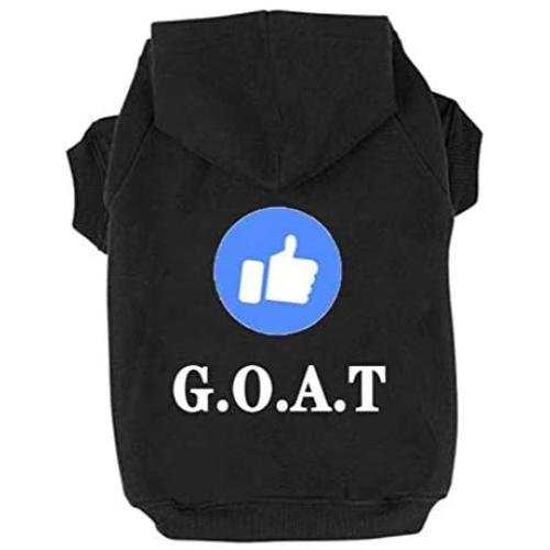 Trudz PET Dog Hoodies, Rdc Pet Apparel Like Emoticon Dog Clothes, G.O.A.T Winter Sweatshirt Warm Sweater, Cotton Jacket Coat for Samll Dog Medium Dog Large Dog Cat