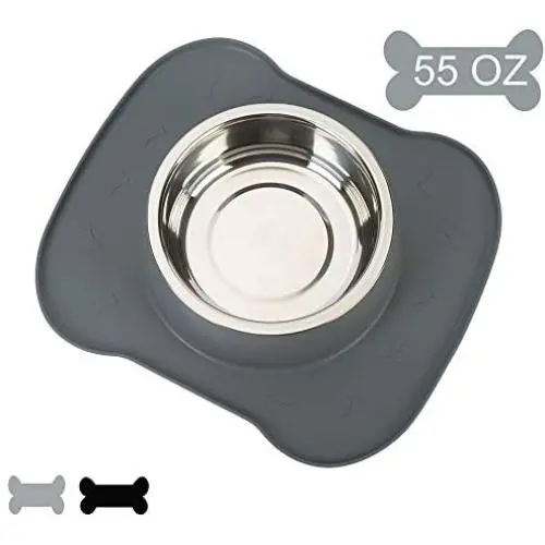 Hoping Large Dog BowlNo Spill Dog Bowl Non Slip Silicone Mat Dog Water