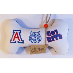 City Bones University of Arizona Wildcats Got Bite Toy Squeak Bone