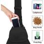 Lukovee Pet Sling, Hand Free Dog Sling Carrier Adjustable Padded Strap Tote Bag Breathable Cotton Shoulder Bag Front Pocket Safety Belt Carrying Small Dog Cat Puppy Machine Washable
