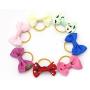 Gigamax(TM) 10pcs/lot Ribbon Pet Dog Hair Bow Small Puppy Rubber Band Hairpin Grooming Accessories