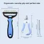 Dog Brush Double Sided Pet Grooming Brush + Pet Nail Clippers, SZXBGGU Shedding and Dematting Undercoat Rake Comb for Dogs and Cats