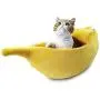 WarmShe Pet Cat Bed House Cute Banana, Warm Soft Punny Dogs Sofa Sleeping Playing Resting Bed, Lovely Pet Supplies for Cats Kittens