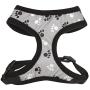 Casual Canine Reflective Pawprint Dog Harness - Gray