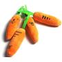 Hiidocat (4 Pack) Plush Squeaky Dog Toy Stuffed Interactive Pet Toys Plush Toy Carrot Set of 4 Pieces Cute Smiling Carrot Plush Chew Squeaker Dog Puppy Cat Vegetable Carrot Sound Voice Plush Toy