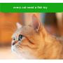 DPKISS Cat Kicker Toy Moving Fish 11'' with Realistic Tail Wagging Interactive Plush with USB Rechargeable Battery Fun Toy for Cat Exercise, Cat-Fish-Toy-Kitty-Interactive