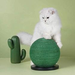 UQA Cat Scratch Post Green Wear-Resistant Sisal Material Modeling Cat Scratching Post Living Room Wear-Resistant Round Cat Climbing Frame Cat Toy Pet Supplies Cats Furniture