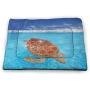 DayDayFun Turtle Pet Mat Bed Close Up Photo of Green Turtle at Sipadan Borneo Malaysia Cute Animal Under The Sea Waterproof and Urine-Proof Pet Mat Blue Yellow