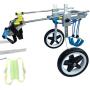 New! Two Wheels Adjustable Dog Wheelchair, cart, 7 Sizes for hind Legs Rehabilitation, 3D Soft Harness,Light Weight, Easy Assemble, Belly Band Specially for Spondylitis