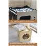 Indoor Cat Bed, Composite Broad Sturdy Cat House, Stackable Cat Tower, Washable Cat Hammock, Ventilated Cat Condo