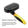EZT Self Cleaning Slicker Brush – Gently Removes Loose Undercoat, Mats and Tangled Hair – Your Dog or Cat Will Love Being Brushed with The Grooming Brush EZT Self Cleaning Slicker Brush – Gently Removes Loose Undercoat, Mats and Tangled Hair – Your Dog or Cat Will Love Being Brushed with The Grooming Brush