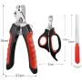 LDJZON Pet Nail Clippers and Trimmers Set Safety Guard to Avoid Over Cutting Razor Sharp Blades Grooming Tool for All Small Large Dog Cat
