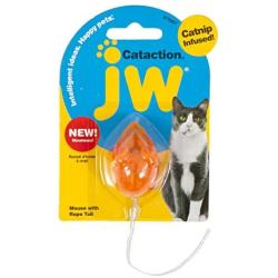 Petmate JW Cataction Mouse with Bell & Tail Toy, Multicolor