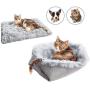 Sensfun Pet Bed for Cats Small Dogs, Function 2 in 1 Soft Plush Blanket for Indoor Cats Dogs Fluffy Pet Bed for Kittens Puppy Dog, Machine Wash & Dryer Friendly