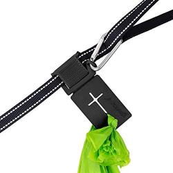 PupWalk Poop Bag Holder for Leash | Hands-Free Dog Waste Holder and Carrier | Attaches to All Leashes & Bicycles | Green, Pink, Black, Grey – Large, XL | Holds Up to 10 Waste Bags | Heavy Duty