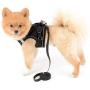 SMALLLEE_LUCKY_STORE Soft Mesh Step-in Small Dog/Cat Harness and Leash Set for Walking Escape Proof Reflective Puppy Vest Harness