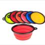 Collapsible Dog Bowls for Travel - Foldable Portable Pet Water Food Bowl Feeding Watering Cup Dish with Waste Bag Dispenser Lightweight for Walking Camping Parking Traveling