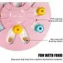 【2021 Upgraded】 Dog Puzzle Toys for Puppy Treat Training Interactive Dog Toys for Pet Cat & Dog Slow Feeder Food Dispenser Dog Treat Puzzle Toy Games for Small Large Dogs （Upper Disk Pink