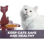 Etna Pet Store Elevated Cat Bowls - This Wooden, Raised Pet Feeder Promotes Better Digestion and is Easy on The Joints - Multiple Cat Feeder with 3 Removable Cat Bowls for Food and Water
