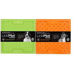 Lickimat Classic Dog Slow Feeders for Boredom & Anxiety Reduction; Perfect for Food, Treats, Yogurt, Peanut Butter. Fun Alternative to a Slow Feed Dog Bowl!